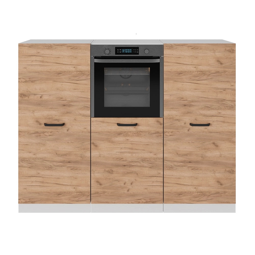 Cucine componibili piccole R-Line Rovere dorato/Bianco 180 cm Senza piano di lavoro Vicco