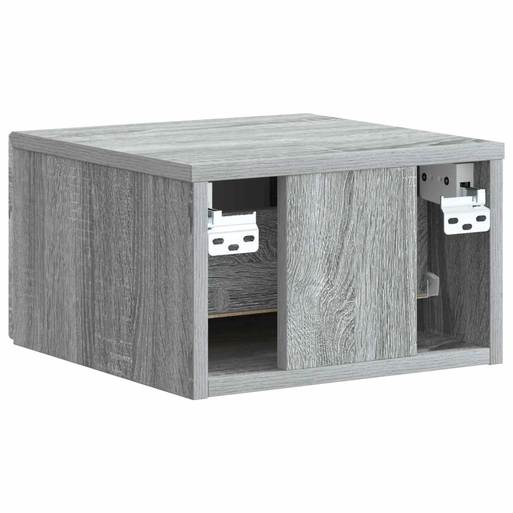 Mobiletto da notte a muro Grigio Sonoma 33 x 34,5 x 20 cm 898097