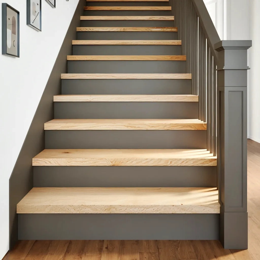 vidaXL Gradini 4 pz 100x25x2 cm in Rovere Massello Non Trattato