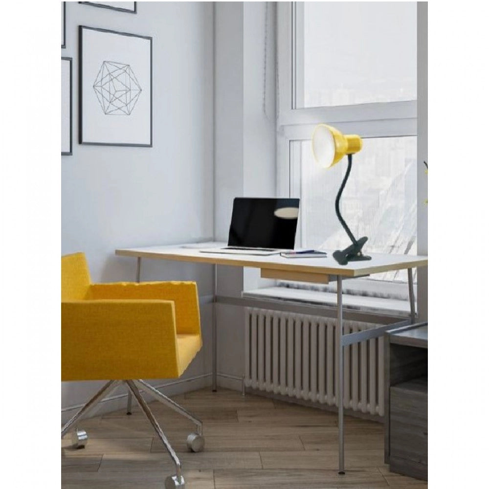 Trade Shop - Lampada Snodabile Da Scrivania Luce Tavolo Braccio Flessibile Orientabile Pinza -