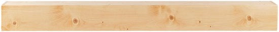 Mantelpiece in Legno Naturale, 182 x 20 x 13 cm, Peso Massimo 23 kg, per Camino a Cielo Aperto, Piastra di Legno per Parete, Piastra di Legno in Legno Naturale per Decorazione Rustica