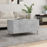 Tavolino Salotto-Tavolino da soggiorno-Tavolo Grigio Cemento 90x44,5x45 cm Legno Multistrato 750968