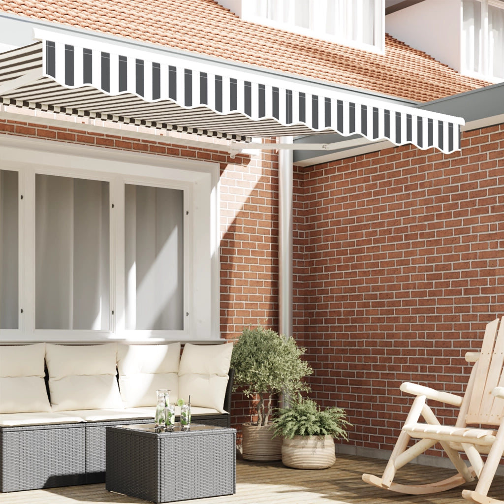 Bordatura tenda per telaio da 2,5 m antracite e bianco 2,3x0,2 m