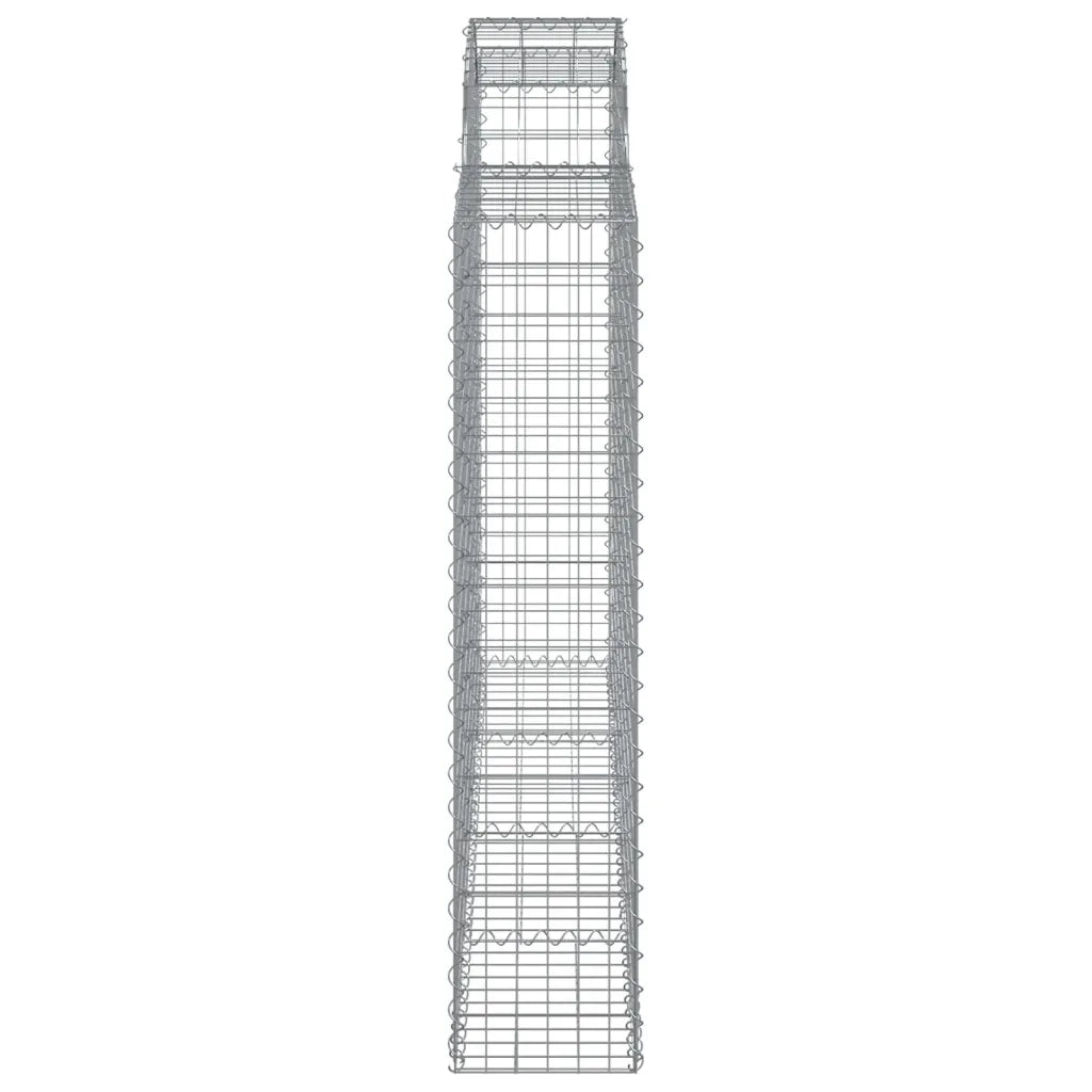 Cesti Gabbioni ad Arco 9 pz 200x30x140/160 cm Ferro Zincato
