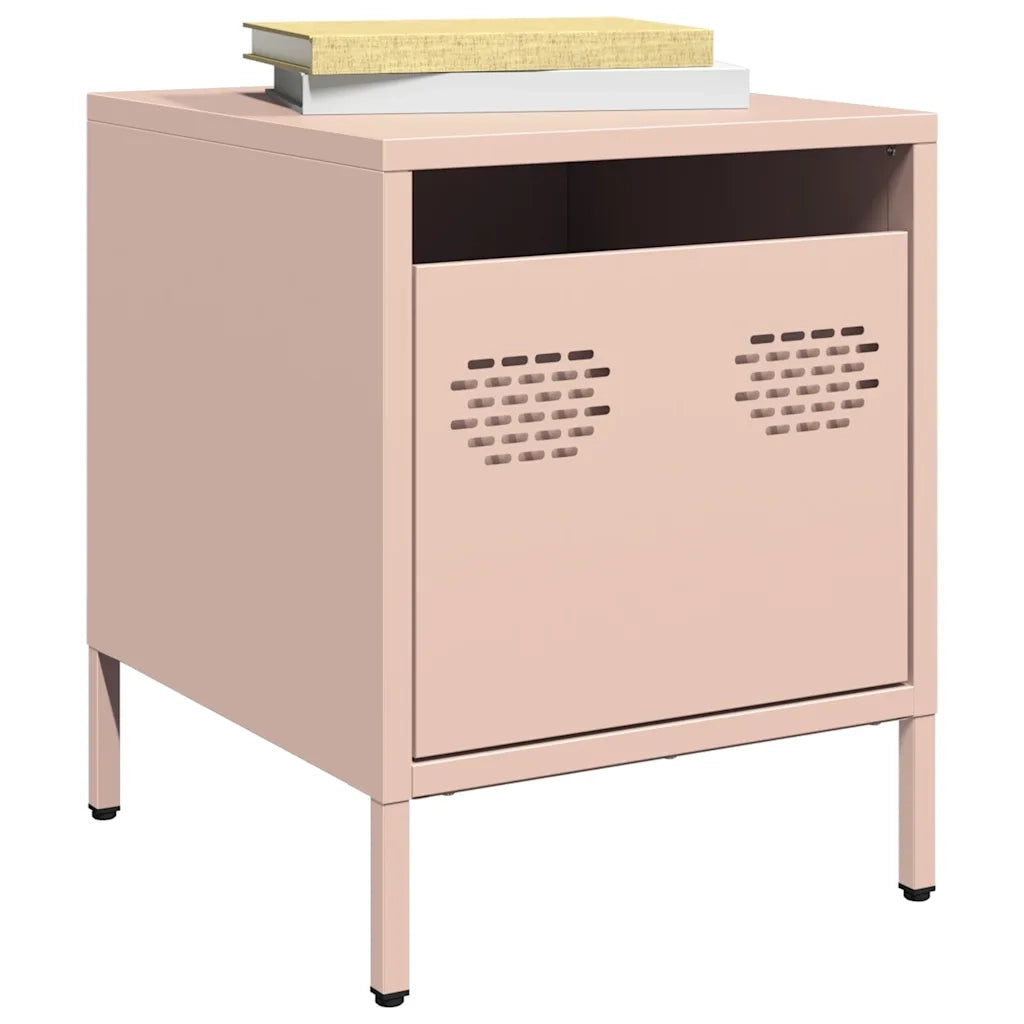 vidaXL Comodini 2 pz Rosa 35x39x43,5 cm in Acciaio