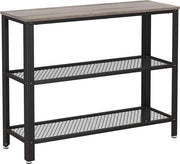 Console per tavolo – Pannello di supporto – Con 2 pannelli a griglia – Tavolo supplementare – 101 – 5 x 35 x 80 cm – Grigio