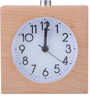 Orologio da Parete in Legno con Luce Notturna e Funzione di Riposo per la Camera
