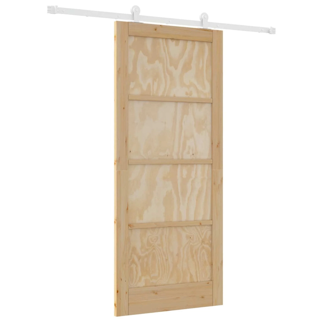 Porta scorrevole Naturale e Bianco 86 x 198,5 cm