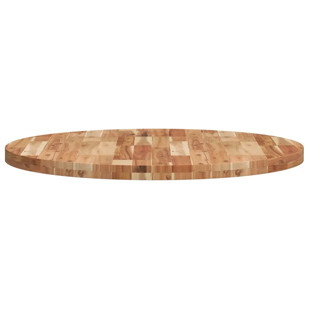 vidaXL Piano Tavolo Rotondo Ø90x4 cm in Legno Massello di Acacia
