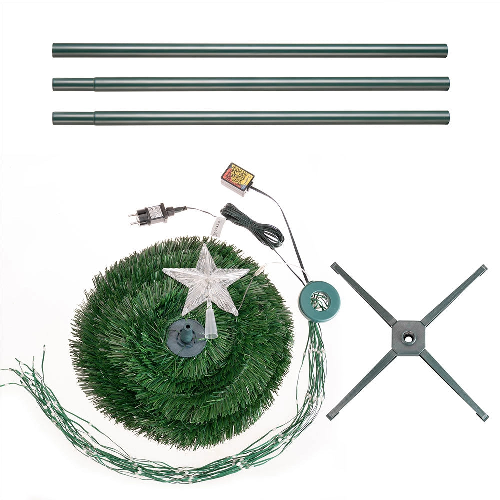 Albero di Natale 70x210 cm Pieghevole con 342 LEd RGB Smart e Controllo App