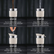 Sistema French Press a Doppia Parete in Acciaio Inossidabile, 0,35 Litri, Crème