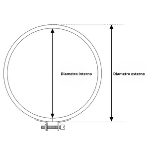 Fascetta bloccaggio doppia parete acciaio inox canna fumaria collare tubature *** misura Ø 200/250 mm, confezione 1