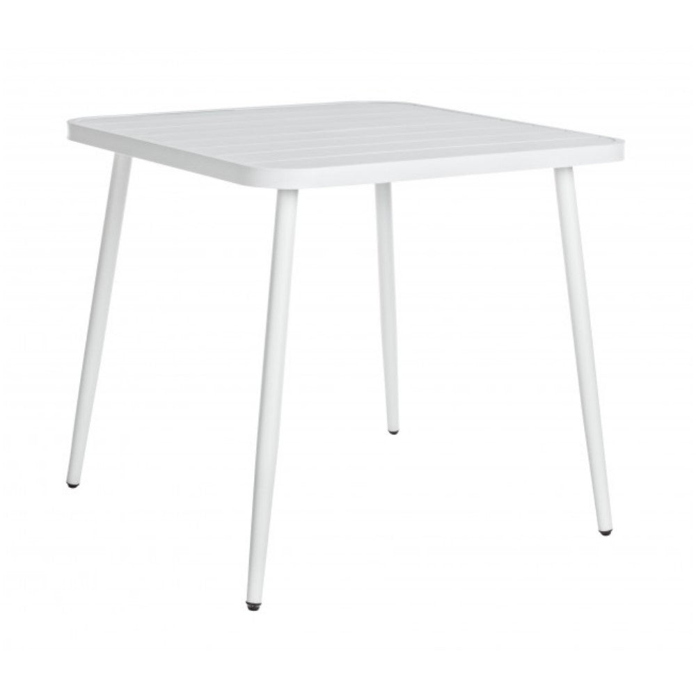Tavolo In Alluminio 82x82 Bianco BIZZOTTO LENNIE Arredo Esterno
