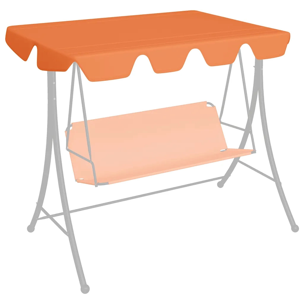 Baldacchino per Dondolo Giardino Arancione 150/130x105/70 cm CFW2187500