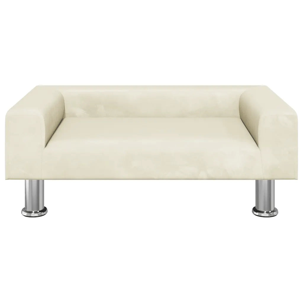Lettino per Cani Crema 70x45x26,5 cm in Velluto CFW4209266