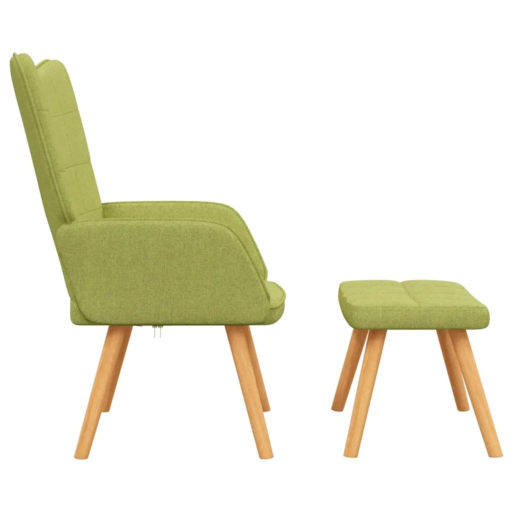 Poltrona Relax con Poggiapiedi Verde in Tessuto cod mxl 26971