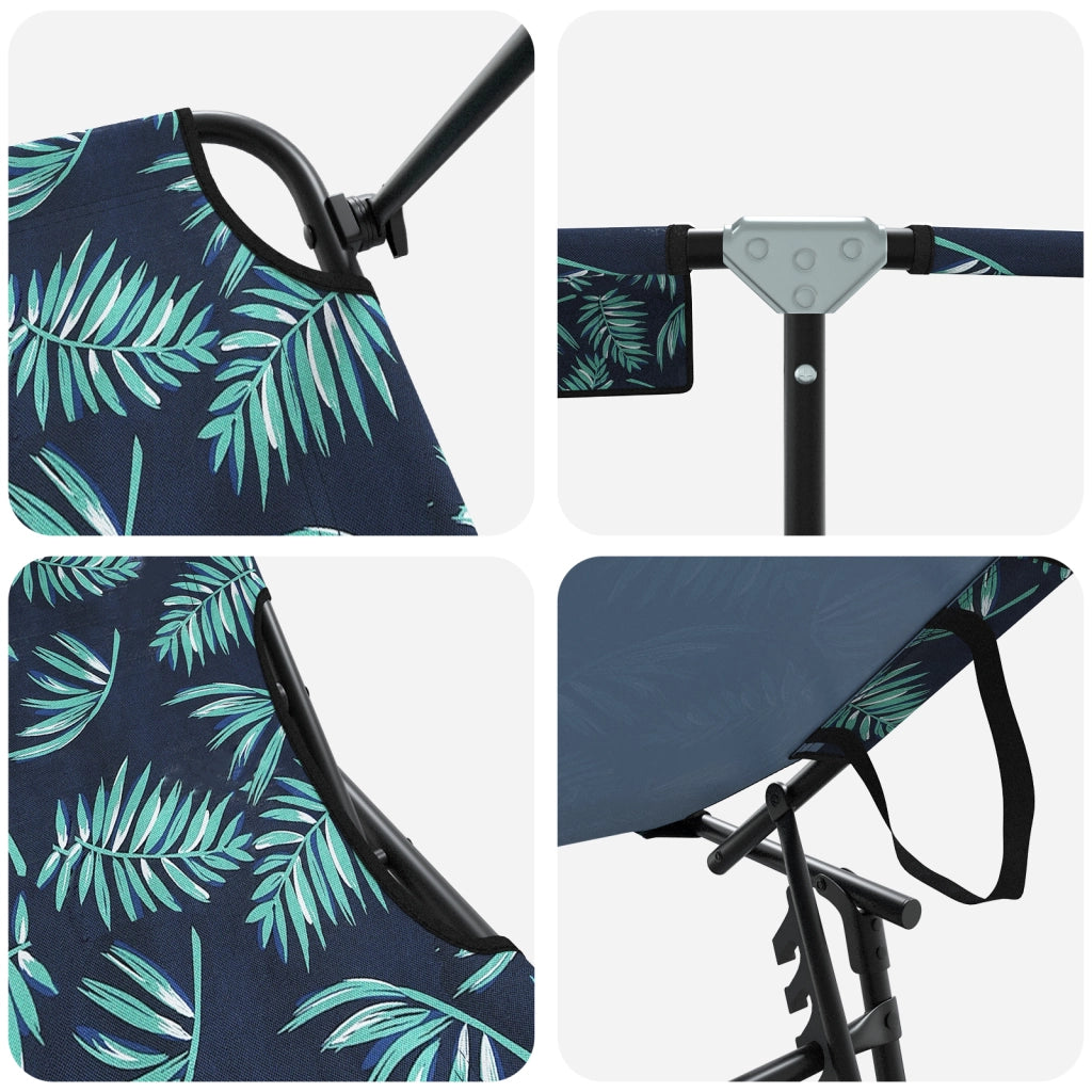 Lettini Prendisole 2 pcs con Tettuccio Motivo Foglia 600D Tessuto Oxford