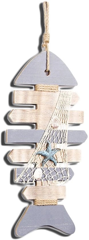 Decorazione per Parete a Tema Marina con Conchiglie di Sint-Jacomo - Dimensioni 40,5x19x2 cm