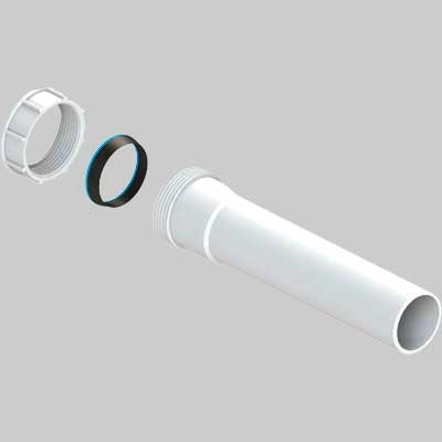 PROLUNGA UNIVERSALE CON GHIERA E GUARNIZIONE 11/2 x Ø40 - H.200 mm - 1 pezzi - Idroweb