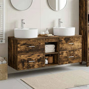 Set di Armadi da Bagno 3 pz Rovere Fumo 49,5 x 44,5 x 65 cm 3405879