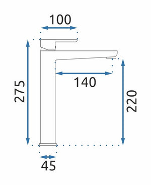 Rubinetto Da Lavabo Rea Orix Chrom High