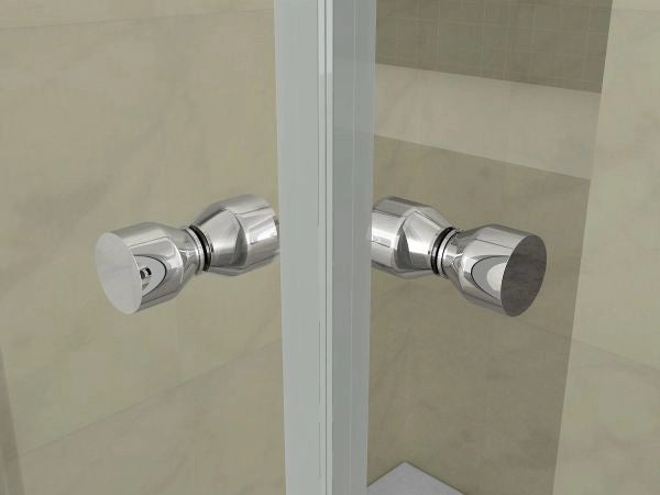 Box doccia Cristallo 6 mm trasparente apertura angolare scorrevole - Misura: 70 x 80 x h195 cm