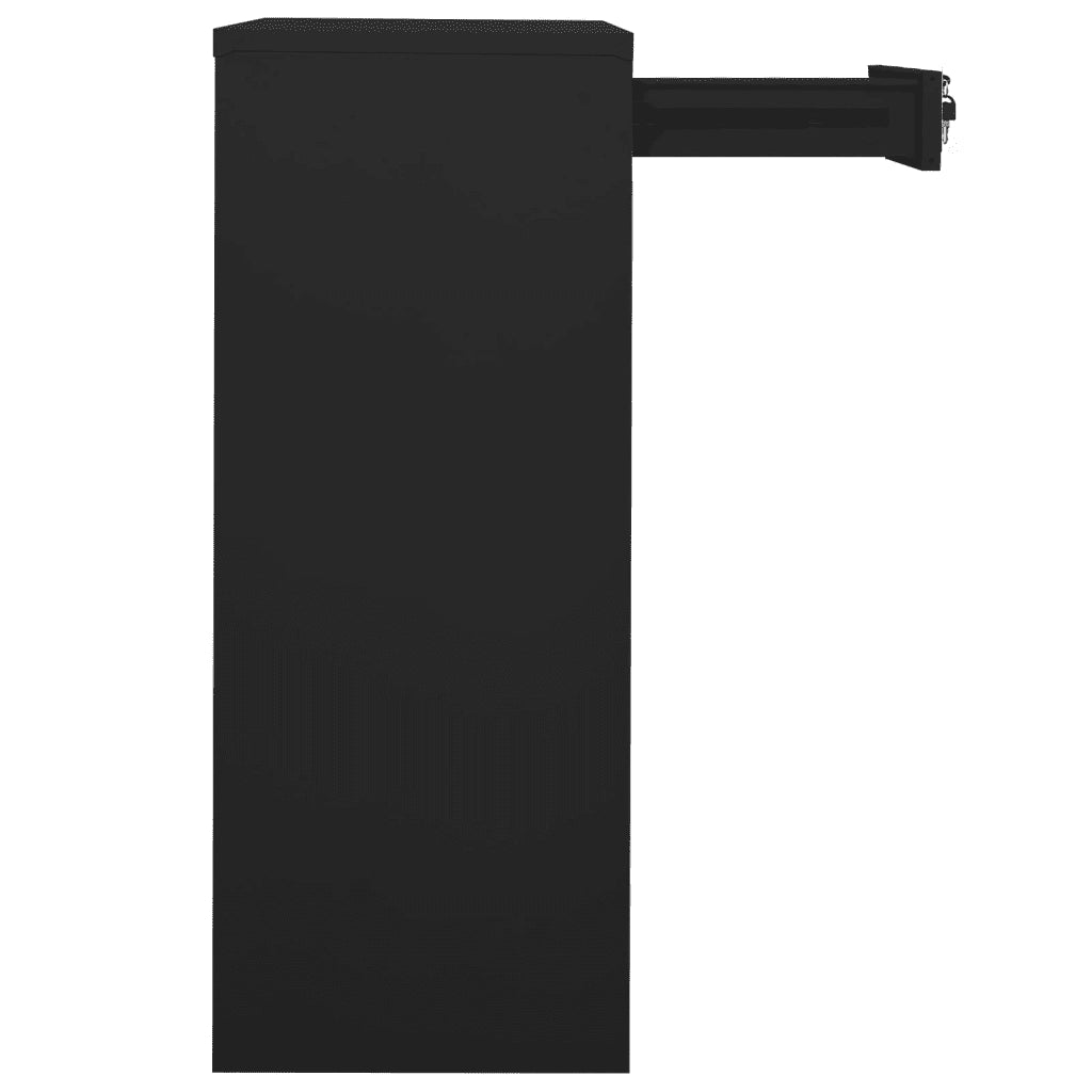 Armadio per Ufficio Antracite 90x40x102 cm in Acciaio cod mxl 41006