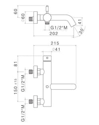 Rubinetto Miscelatore Monocomando Vasca con Deviatore in Acciaio Inox Satinato Nilo