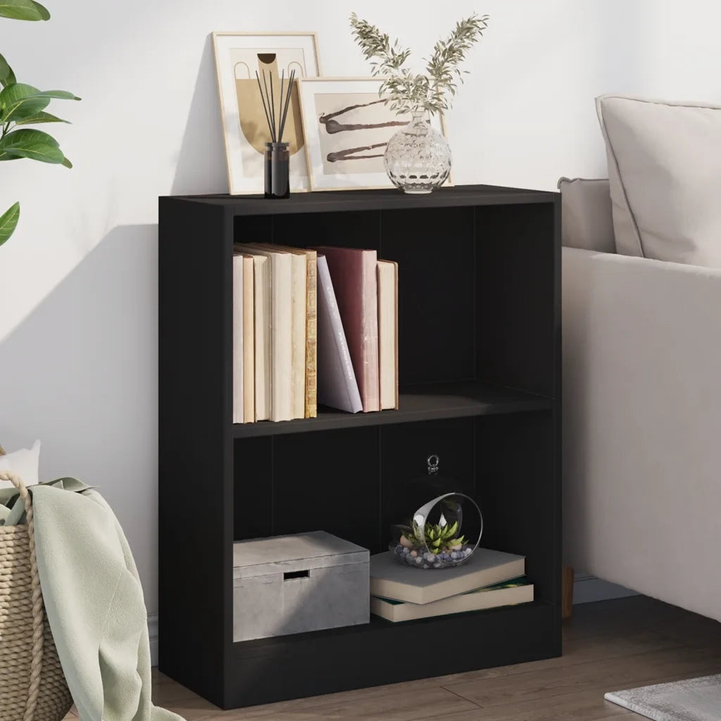 Libreria Nera 60x24x74,5 cm in Legno Multistrato cod mxl 20862