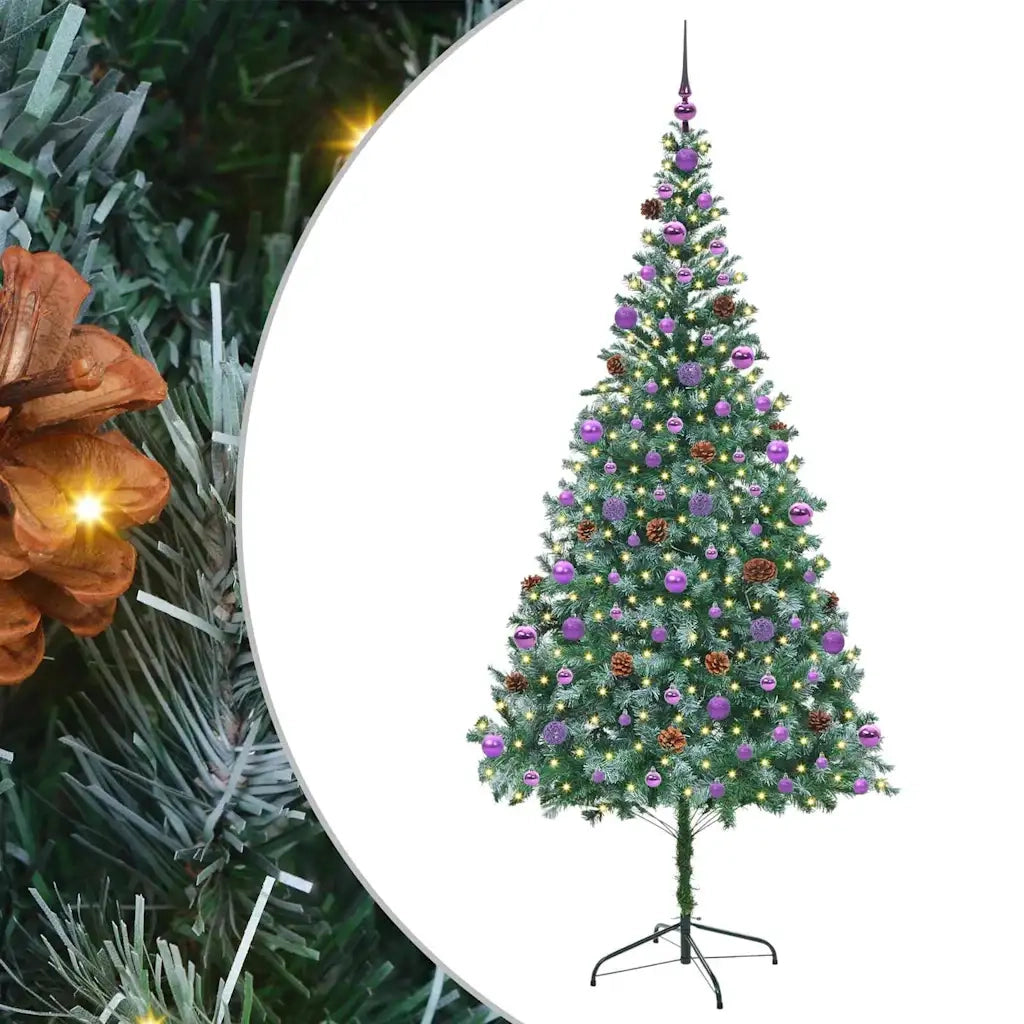 Albero di Natale | Decorazioni natalizie artificiale Verde 210 cm PVC e Acciaio