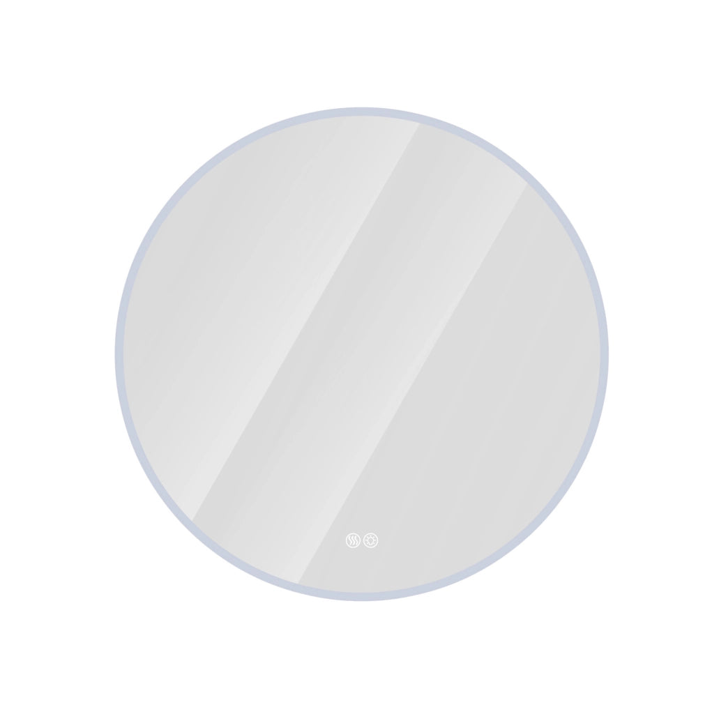Specchio bagno LED rotondo 80 cm; dimmerabile; antiappannamento; 3 temperature di colore
