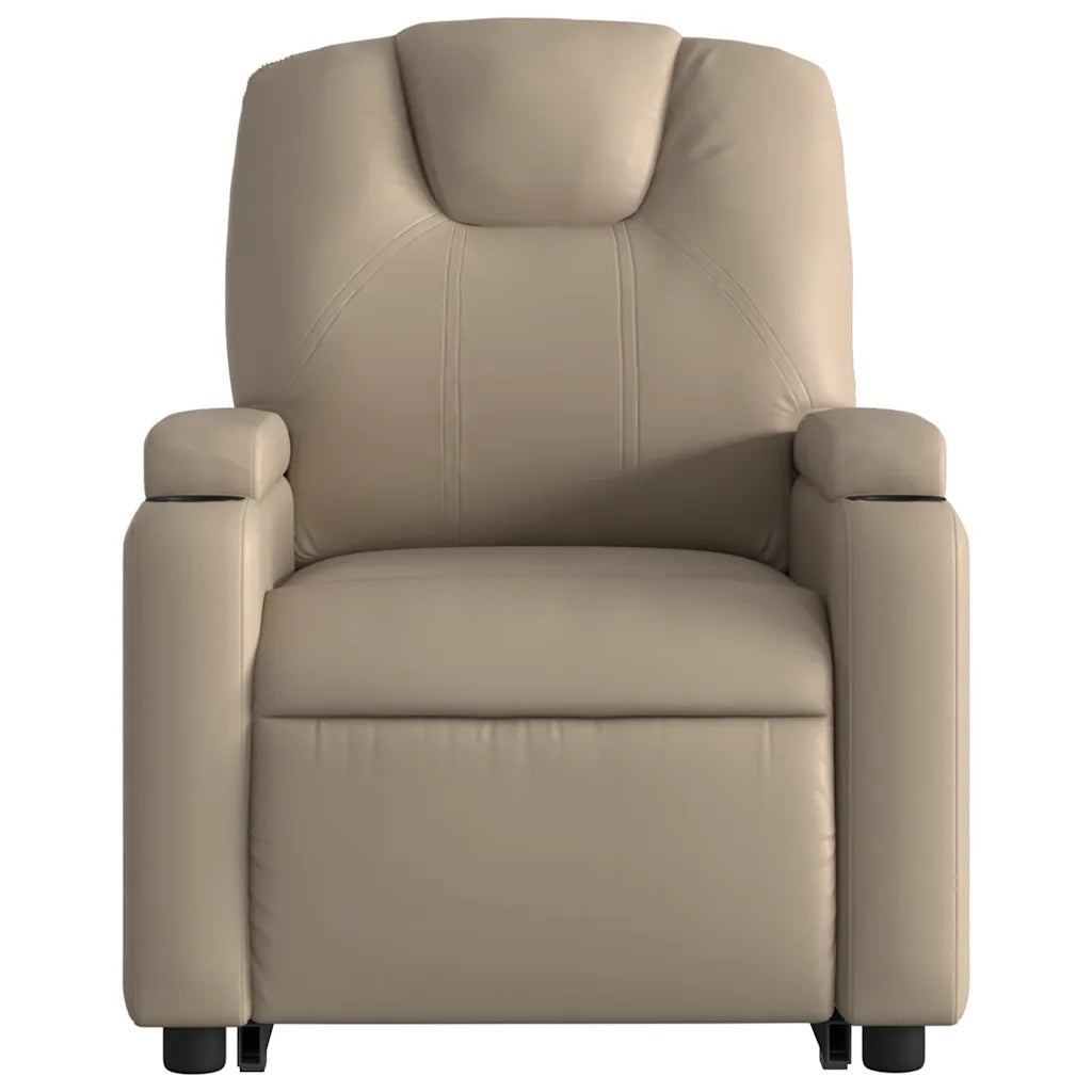 Poltrona Alzapersona Massaggio Elettrica Cappuccino Similpelle 3204457