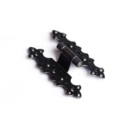Cerniere rustiche in ferro martellato nero collo alto 40 x 68 mm.