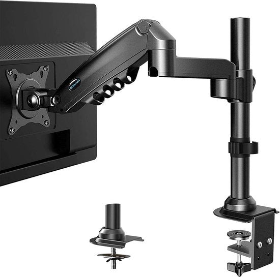 Monitorarm per scrivania per scherm da 13 a 32 pollici - monitorstandaard regolabile fino a 91 kg - regolabile in altezza con rotazione inclinabile - VESA 75 & 100 mm