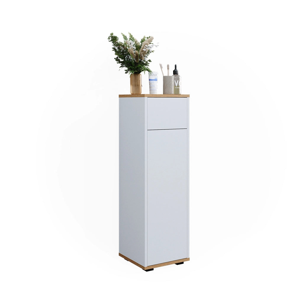 Vicco Mobiletto midi Bianco/Artisan 30 x 97 cm con cassetto