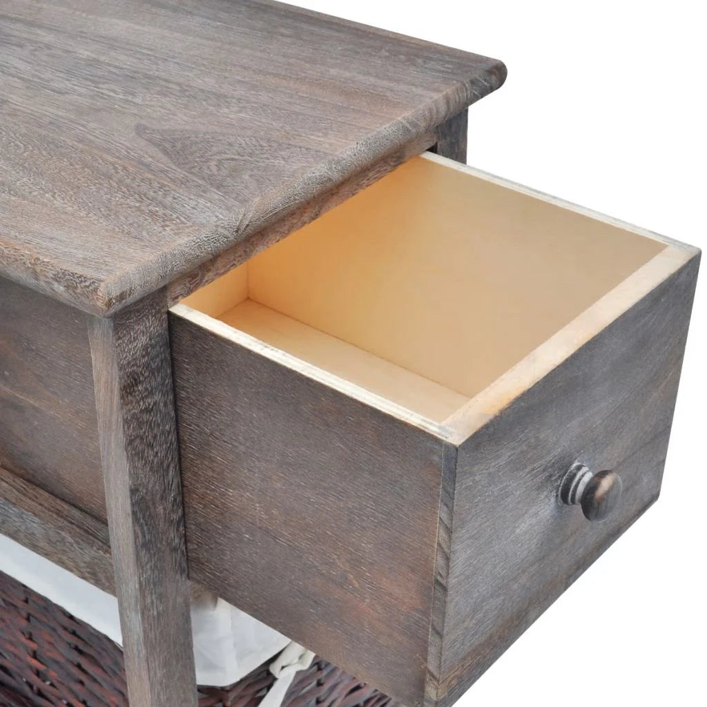 Comodino comodino cassettiera mobili per camera da letto 2 pezzi legno marrone 1402071