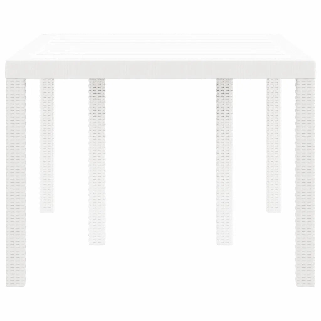 Tavolo da Giardino | Tavolino da esterno Bianco 150 x 100 x 73 cm polyrattan