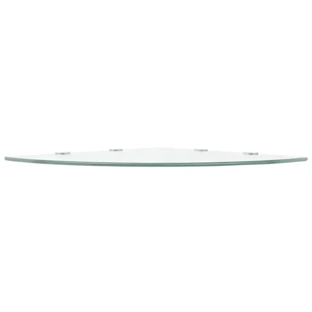 Mensola | Ripiano | Scaffale Angolare con Supporto in Cristallo Vetro Chiaro 45x45 cm