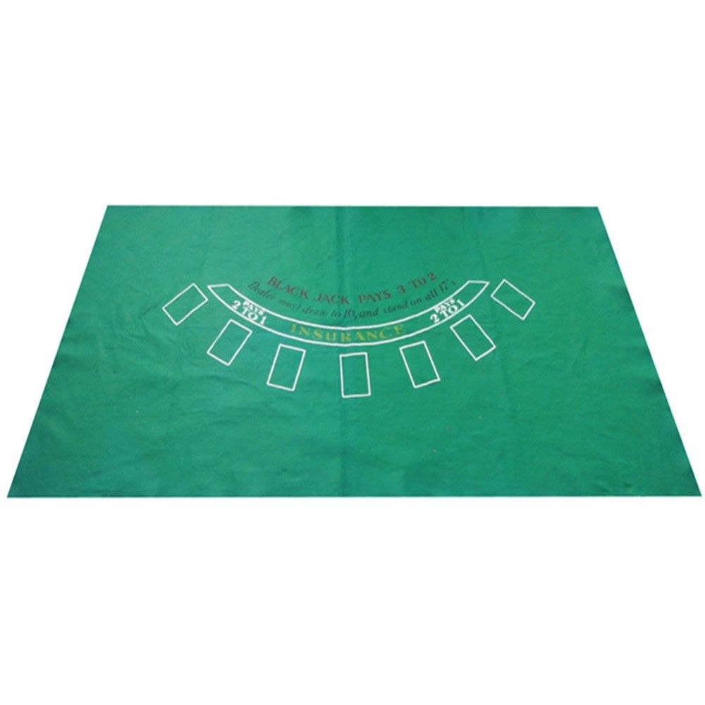 Trade Shop - Tappeto In Tessuto Verde Da Tavolo Per Gioco Blackjack Roulette Misura 30x40cm -