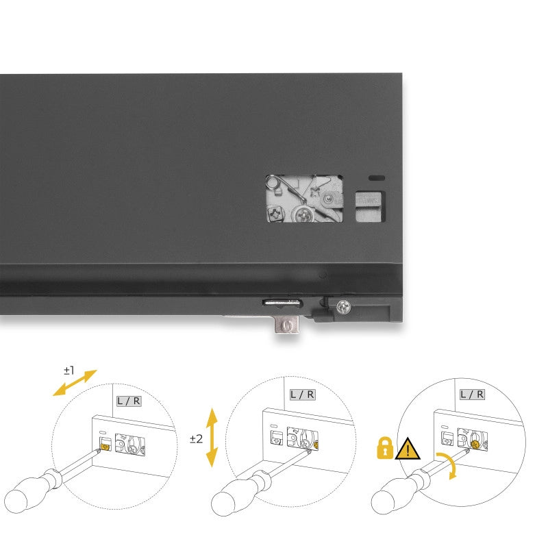 Cassetto esterno Protone 30kg, guide di estrazione totale con una chiusura soft, altezza 178mm, profondità 350mm, Acc..