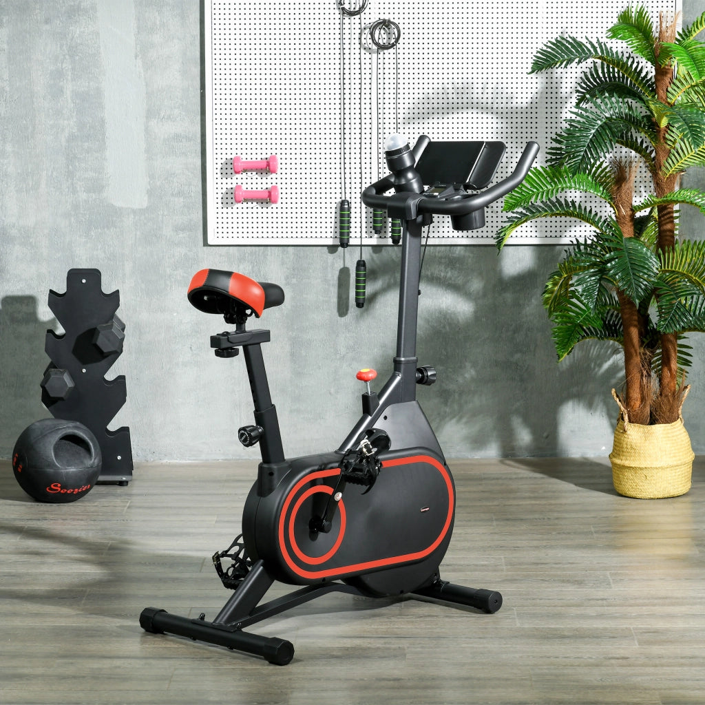 Bicicletta Statica con Volano Inerziale 4 kg ¨C zephmum ¨C Rosso e Nero