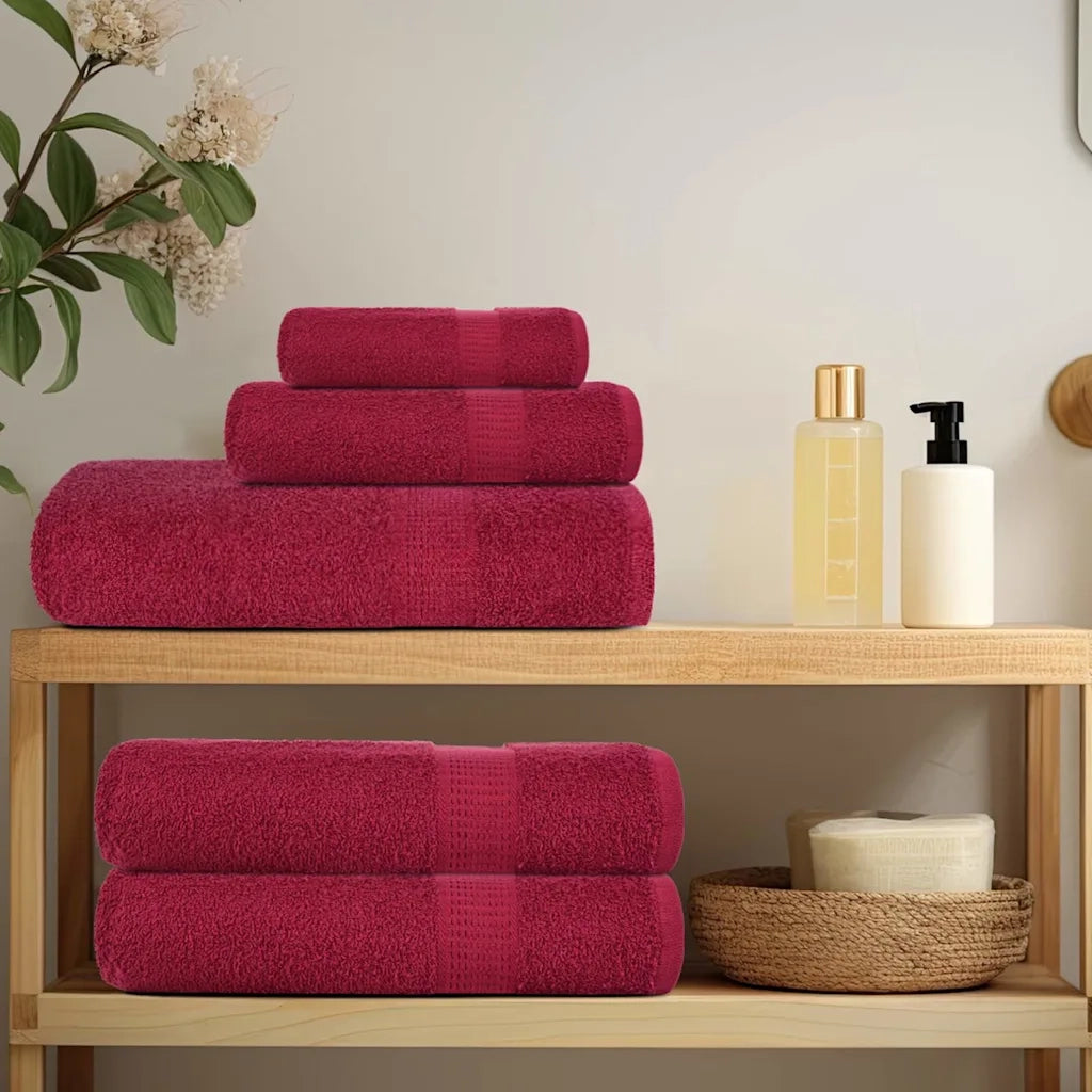 Set di asciugamani 6 pezzi FROGN Bordeaux 360 g/m² 137081