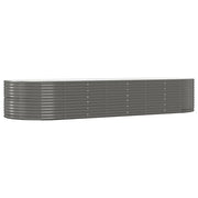 Fioriere | Cassetta per fiori | Letto Giardino Acciaio Zincato 367x140x68 cm Grigio