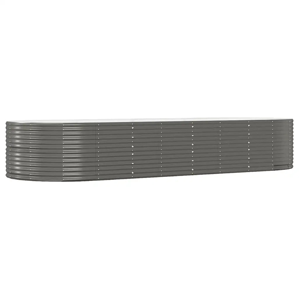 Fioriere | Cassetta per fiori | Letto Giardino Acciaio Zincato 367x140x68 cm Grigio