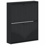 Mobiletto per Scarpe da Muro HOORN 71 x 17 x 86 cm Nero 897296