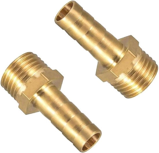 Set di connettori BSP in acciaio inossidabile per polvere da sparo, acqua, gasolio, olio, gas - 2 pezzi - 3/8 pollici / 10 mm