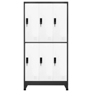 Armadietto con Serratura Antracite e Bianco 90x45x180cm Acciaio 339800