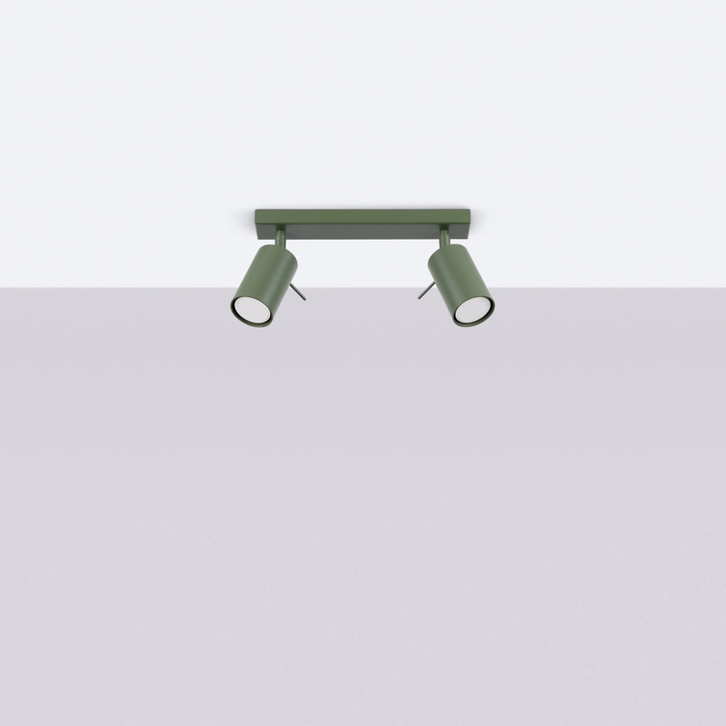 Lampada da soffitto RING 2 verde oliva