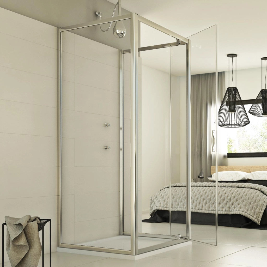Box Doccia 3 lati 70x100x70 AP. 100 CM H198 trasparente mod. Cristal TRIO 1 Anta