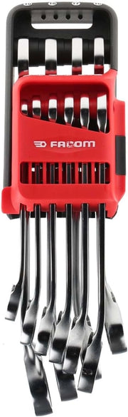 Set di 10 chiavi miste a cricchetto - 467B.JP10 - metriche e pollici - Compatto e facile da usare - Resistente ai prodotti chimici - Lunga durata - Custodia portatile